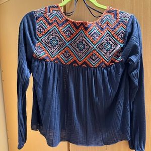 American Eagle Navy Cardigan Sweater